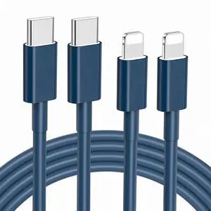KEHIPI USB C to ightning Cable 2Pack 3FT for iPhone Fast Charger CableMFi Certified Type C to ightning Charging Cord Compatible with iPhone 14 13 13 Pro Max 12 12 Pro Max 11 XS XR X 8 iPad, Blue