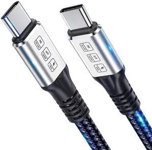 KEHIPI 240W Thunderbolt 4 Cablle 6ft USB C Thunderbolt 4 Cable Monitor Cable Supports 40Gbps Data Transfer and Single 8K/Dual 4K Video Compatible with Thunderbolt 4/3 Monitor, Hub, Docking Stations