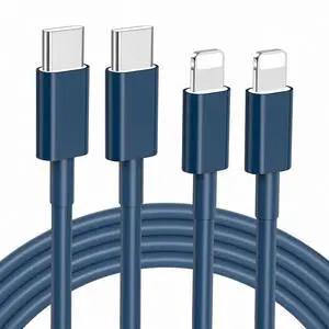 KEHIPI USB C to ightning Cable 2Pack 6FT for iPhone Fast Charger CableMFi Certified Type C to ightning Charging Cord Compatible with iPhone 14 13 13 Pro Max 12 12 Pro Max 11 XS XR X 8 iPad, Blue