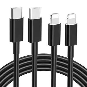 KEHIPI USB C to ightning Cable 2Pack 6FT for iPhone Fast Charger CableMFi Certified Type C to ightning Charging Cord Compatible with iPhone 14 13 13 Pro Max 12 12 Pro Max 11 XS XR X 8 iPad, Black