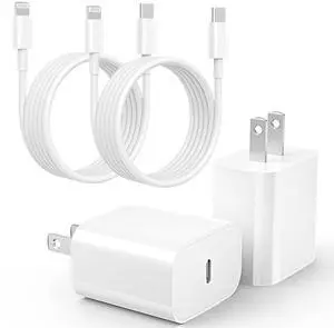 KEHIPI  iPhone 14 13 12 11 Charger Fast Charging [MFi-Certified], 20W Type-C Fast Charger Blocks with 6FT USB C to Lightning Cables Compatible with iPhone 14/13/ 12/11/ XS/XR/X/ 8 /iPad (2Pack)