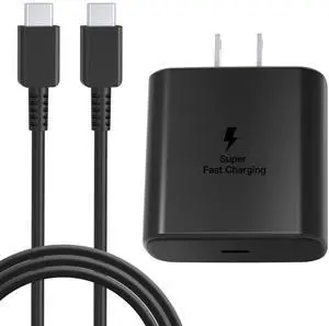 KEHIPI 45W Samsung Super Fast Charger Block, Type C Fast Charging Block with 3FT USB C Charger Cable Compatible with Samsung Galaxy S24 S23 S22 S21 S21+/S21 Ultra/S20/S20 Ultra/Note 20 Ultra