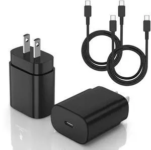 KEHIPI Samsung Galaxy Super Fast Charging Cord Type C Charger,25w Charger USB C Block&6ft USBC to USB-C Cable Cord for for Samsung Galaxy S23 Ultra/S23/S23+/S22/S22 Ultra/S22+/S21/S20/Note 10/20,2Pack