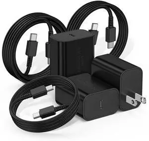 KEHIPI 45W Super Fast Charger USBC for Samsung Galaxy S24, [3Pack] 3+5.5+9.5FT Type C Charger Fast Charging Cable Cord &Android Charger Block for Galaxy S24 S23 S22 S21 Ultra/Plus,Tab S9 S8,iPad Pro