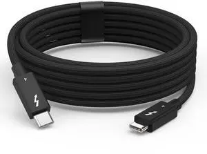 KEHIPI Thunderbolt 4 Cable, 6.6FT Long USB C Data Cord, Support 40Gbps/240W Fast Charging/8K Display for USB4, Thunderbolt 3 Cable, Flexible 6.6Foot USBC to USB C Woven Cables for iPhone 16/15