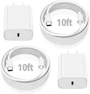 KEHIPI 10FT iPad Charger Cord, 20W USB C Fast Charger with Long Charging Cable for iPad Pro 13/12.9/11 inch, iPad 10th Generation,iPad A16 11th Generation, iPad Air 13/11 inch/5th/4th, iPad mini 6/7th