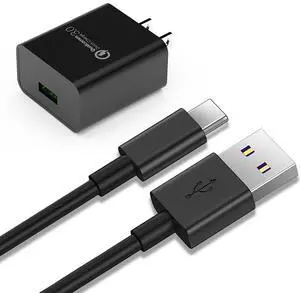 KEHIPI 6Ft Type C Fast Quick Charger Fit for Samsung Galaxy-Tab-A7 10.4" SM-T500, Tab-A7 Lite 8.7" SM-T220; Tab-A8 10.5" SM-X200 USB C Tablet 18W QC3.0 Fast Power Adapter Charging Cord Cable