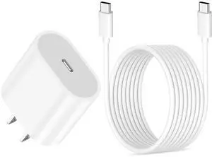 KEHIPI USB C Fast Charger for iPad 11th (A16)/10th Generation, iPad Pro 13/iPad Pro 12.9/11 inch, iPad Air 5th/4th/13/11 inch, iPad mini 7/6, Fast Wall Charger Block & 6.6FT USB C to USB C Charging