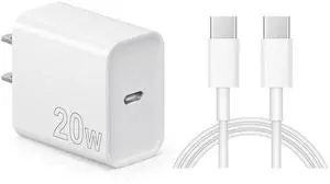 KEHIPI i Phone 15 Charger Fast Charging - 20W USB C Wall Charger Block with 6Ft Type C Cable Compatible with iPhone 15/15 Pro/15 Pro Max, iPad Pro, Air 5/4, 10th, Samsung Galaxy and Android Phone