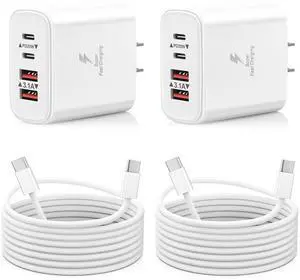 KEHIPI iPhone 16 15 Charger Fast Charging, 2 Pack 40W USB C Charger Block with 6FT Long Type C Cable Cord Wall Chargers Plug Compatible with iPhone 16/16 Plus/16 Pro/16 Pro Max/15/15 Pro Max/iPad