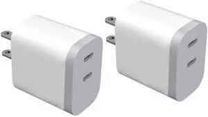 KEHIPI Dual Port C Charger, Type-c Fast Charging Block, Wall Adapter, USB C Phone Charging Plug for iPhone 16 Pro Max/16 Pro/16/16 Plus, 15 Pro Max/15 Pro/15,iPad Pro/Air, Android Phone