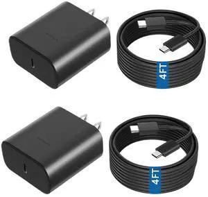 KEHIPI 45 W USB C Charger Block,Super Fast Charge Type-C Adapter, USB Wall Charger for Samsung S22/22 +/S21/S20, and More. (Black)