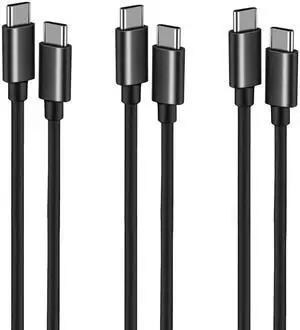 KEHIPI 3 Pack C to C Cable Fast Charging, USB C to USB C Cable Charger Cord for iPhone 16/16 pro/15, Galaxy S25 S24, iPad Pro/Air, MacBook Pro/Air and More