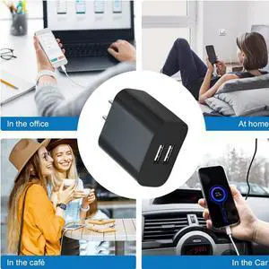 USB Wall Charger,4 Pack Dual Port Plug Adapter for Wall Outlet Charging Block, USB Power Adapter for iPhone 14/13/12/11 Pro/Pro Max, XS/XR/X, Galaxy, Pixel, Moto and Android Phones (Black) USB Wall Charger,4 Pack Dual Port Plug Adapter for Wall Outlet Charging Block, USB Power Adapter for iPhone 14/13/12/11 Pro/Pro Max, XS/XR/X, Galaxy, Pixel, Moto and Android Phones (Black)