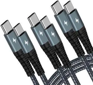 KEHIPI  60W USB C to USB C Cable, C-Port Charging Cable, Type C to Type C Cable is Suitable for iPhone 16 15 Pro Plus Pro Max, iPad Pro/Air, MacBook Pro/Air and More
