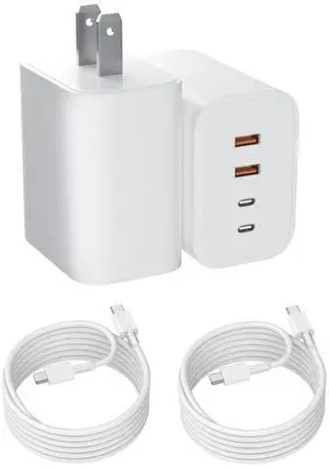 KEHIPI USB c Charger,Wall Charging Adapter,USB Charger Block Multiple Ports with C to C Cables for iPhone 16/16 Plus/16 Pro/16 Pro Max/iPhone 15/15 Plus/15 Pro/15 Pro Max