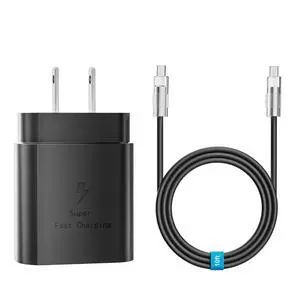 KEHIPI 25W Compatible with Samsung Super Fast Charger USB C Android Phone Charging Adapter with 10FT Cable Cord for Samsung Galaxy S24 Ultra/S24/S23/S22 Ultra/S22+/S22 Plus/S21+/Note 20/Note10+