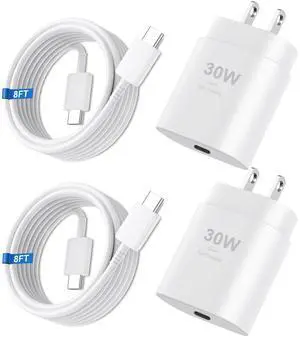 KEHIPI Phone 17 16 15 Pro Max Charger 30W Type C Chargers USB C Fast Charger Block Phone 17 Chargers Fast Charging with 8FT C Charging Cable for Phone 17/17 Pro Max/16/16Pro Max/15/15 Pro/iPad/Samsung