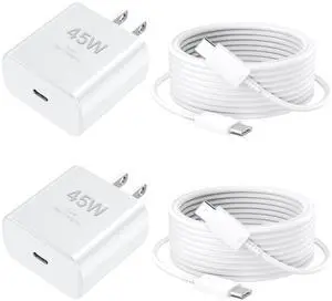 KEHIPI Charger Fast Charging, 45W USB C Phone 16 Pro Max Fast Charger Block with 6.6FT Long USB Type C Charging Cable Cord for Phone 16 Pro Max/16 Pro/16 Plus/16/Pad Pro, Samung Galaxy S24 Ultra