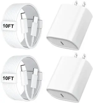 KEHIPI iPhone 17 16 Charger Fast Charging, 20W iPhone 17 16 Pro Max USB C Fast Charger Block with 10FT Long Type C Fast Charging Cable for iPhone 17/17 Pro Max/iPhone Air/16 Pro Max/15/iPad, Samsung