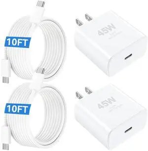 KEHIPI iPhone 17 Pro Max Charger Fast Charging 45W USB C iPhone 16 17 Fast Charger Block with 10 FT Long Type C Charging Cable Cord for iPhone 17 Pro Max/17 Pro/iPhone Air/17/16//16 Pro Max/15/Samsung