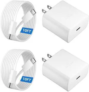 KEHIPI iPhone 17 16 Pro Max Charger Fast Charging,45W USB C Fast Charger Block With Extra Long 10FT Type C Charger Fast Charging Cable for iPhone 17 Pro Max/17 Pro/iPhone Air/17/16//16 Pro Max/Samsung