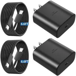 KEHIPI 45W USB-C Super Fast Charging Type C Wall Charger for Samsung Galaxy S23 Ultra/S23/S23+/S22/S22 Ultra/S22+/Note 10/Note 20/S20/S21, Galaxy Tab S7+/S8+, PPS Charger with 6.6FT C Charger 2Pack
