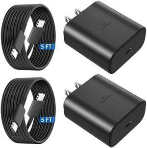 KEHIPI 45W Samsung USB-C Super Fast Charger 5FT Long Type C Charger Cable Cord Fast Charging Android Phone Charger Block for Samsung Galaxy S25 Ultra/S25/S24 Ultra/S24/S24+/S23 Ultra/S23+/S22/S22Ultra