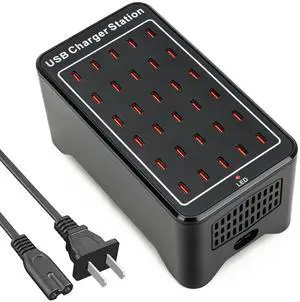 KEHIPI USB C Charger Station 150W,30 Port USB Charger Block USB Charging Hub, Multiport USB C Charger Desktop Charger Compatible with iPhone 16/15/14/13/12/11,iPad,Tablets,Samsung GalaxyS23 S22,Phone