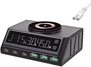 KEHIPI 110W Black Fast USB Charger Station, 6-Port (3USB and 3PD), Fast Charging with Digital Display for Charging laptops, Phones, Tablets, and Other USB Devices KEHIPI 110W Black Fast USB Charger Station, 6-Port (3USB and 3PD), Fast Charging with Digital Display for Charging laptops, Phones, Tablets, and Other USB Devices