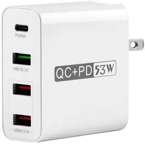 KEHIPI  4-Port Desktop USB Charging Station,53W High-Speed Multi-Port USB Charger Hub for Smartphones, Tablets & Powered Devices