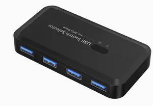 KEHIPI USB 3.0 Switch selector, KVM Switch hub Adapter, 2 Computers Sharing 4 Devices, Applicable to Various USB Devices, Compatible with Multiple Systems