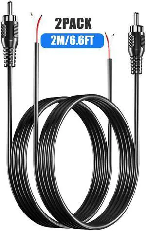 KEHIPI 2 Pack Replacement 3.5mm Male Plug to Bare Wire Open End TRRS 4 Pole Stereo 1/8" 3.5mm Plug Jack Connector Audio Cable for Headphone Headset Earphone Microphone Cable Repair 20AWG/0.5MM²