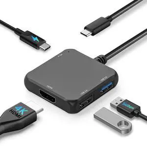 KEHIPI USB C Hub HDMI Adapter, 4-in-1 USB C to HDMI 4K Adapter with PD 100W, USB 3.0 5Gbps for MacBook, iPad Pro, XPS, Surface, TV Dock Station for Switch/Steam Deck Dock KEHIPI USB C Hub HDMI Adapter, 4-in-1 USB C to HDMI 4K Adapter with PD 100W, USB 3.0 5Gbps for MacBook, iPad Pro, XPS, Surface, TV Dock Station for Switch/Steam Deck Dock