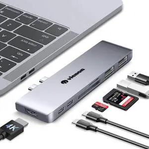 KEHIPI USB C Hub Adapter for MacBook, 7 in 2 Docking Station with 4K HDMI, 40Gbps Thunderbolt 3, 5Gbps USB-A &C Data Ports, SD/TF Card Reader Compatible for MacBook Pro Air M3/M2/M1 (2018-2024) KEHIPI USB C Hub Adapter for MacBook, 7 in 2 Docking Station with 4K HDMI, 40Gbps Thunderbolt 3, 5Gbps USB-A &C Data Ports, SD/TF Card Reader Compatible for MacBook Pro Air M3/M2/M1 (2018-2024)