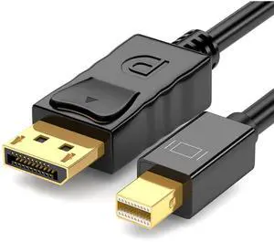 KEHIPI Mini DisplayPort to DisplayPort Cable, Mini DP to DP, 4K Ready, Gold Plated, 6 Feet