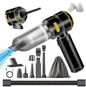 KEHIPI Car Vacuum Cleaner High Power - 22000PA Portable Cars Vacuum 4 in 1 Compressed Air Duster & Air Blower & Pump Hand Held Vacuum Cordless with Brushless Motor for Car Home Office Black