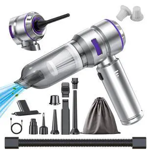 KEHIPI Car Vacuum Cleaner High Power - 22000PA Portable Car Vacuums 4 in 1 Compressed Air Duster & Air Blower & Pump Hand Held Vacuum Cordless with Brushless Motor for Cars Home Office