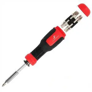 KEHIPI 13-in-1 Multi-bit Screwdriver, Mini Adjustable Screwdriver Set, Precision Screw Driver Tool All in One with Torx, Flat Head, Phillips, Hex, Repair Kit Square and 1/4 Nut Driver