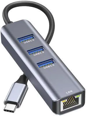 KEHIPI USB C to Ethernet Adapter, RJ45 to USB C Thunderbolt 3/Type-C Gigabit Ethernet LAN Network Adapter, Compatible for MacBook Pro 2021/2020/2019/2018/2017, MacBook Air, Dell XPS and More