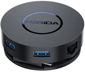 KEHIPI Mini USB C Docking Station Dual HDMI Monitor USB C to USB Dock Hub with Gigabit Ethernet 100W Power Delivery Micro SD Card Reader for MacBook/Dell/HP/Lenovo ThinkPad/Surface (Black)