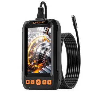 KEHIPI Endoscope with Light, 1080P HD Borescope with 8 Adjustable LEDs, 4.3" Inspection Camera with 16.4ft Semi-Rigid Cable, 8mm IP67 Waterproof Lens-Father's Day Gift&Cool Gadgets for Men
