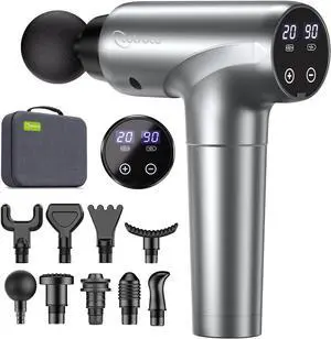 KEHIPI Massage Gun, Muscle Massage Gun Deep Tissue Back Massager for Pain Relief, 20 Speeds Handheld Electric Massager Tool with Silent Brushless Motor, Suitable for Gym Office Home Travel