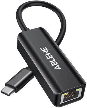 KEHIPI USB C to Ethernet Adapter, Type-C to RJ45 Gigabit Ethernet Dongle, Thunderbolt 3 to RJ45 LAN Network Adapter Compatible for MacBook Pro 2017 and More, MacBook Air, Dell XPS, iPad Pro (Black)