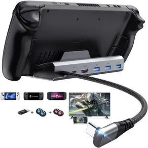 KEHIPI Docking Station for Steam Deck ROG Ally, 5 in 1 Stream Deck Dock with HDMI 2.0 4K@60Hz, 3 USB-A 3.0 and 100W Full Speed Charging USB-C Port Compatible with Valve Steam Deck KEHIPI Docking Station for Steam Deck ROG Ally, 5 in 1 Stream Deck Dock with HDMI 2.0 4K@60Hz, 3 USB-A 3.0 and 100W Full Speed Charging USB-C Port Compatible with Valve Steam Deck