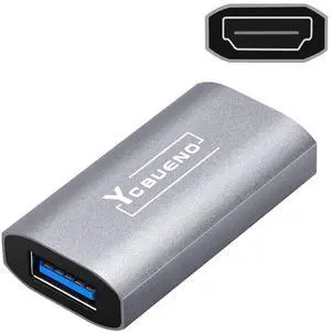 KEHIPI  Video Capture Card - 4K@60Hz to USB3.0 Full HD 1080P/60fps, HDMI Capture Card for Live Broadcast, DSLR, Video Capture Device for High Definition Acquisition, Gaming, Live Stream