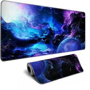 KEHIPI XL Gaming Mouse Pad Desk Pad Galaxy Print Extended Big Mouse Pad Large,31.5x11.8in Long Computer Keyboard Mousepad Mouse Mat with 3mm Non-Slip Base and Stitched Edge for Home Office Work KEHIPI XL Gaming Mouse Pad Desk Pad Galaxy Print Extended Big Mouse Pad Large,31.5x11.8in Long Computer Keyboard Mousepad Mouse Mat with 3mm Non-Slip Base and Stitched Edge for Home Office Work