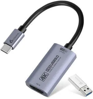 KEHIPI  HDMI Capture Card 4K@60FPS, 1080P@240FPS USB 3.0 HDMI to USB A/C Video Capture Card for Streaming, Works with iPad, Switch 2/1, PS5/4, Xbox, Quest 3, Mac OS, Windows, Zoom, OBS, Camera