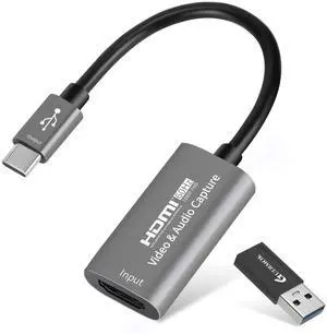 KEHIPI  Video Capture Card, USB 3.0 HDMI to USB C Capture Card, 4K 1080P60FPS Capture Devices for Gaming Live Streaming Video Recorder, for Windows Mac OS System PS4/5 Switch Xbox Steam OBS