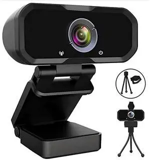 KEHIPI Webcam 1080p HD Computer Switch 2 Camera - Microphone Laptop USB PC Webcam with Tripod Stand, 110 Degree Live Streaming Widescreen Recording Pro Video Web Camera for Calling, Conferencing